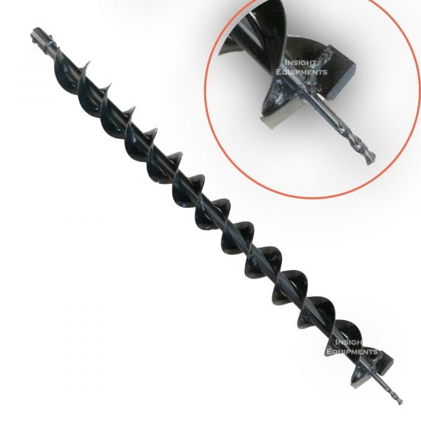 Bit 3.5 Inch Double Side For Earth Auger Long 1000Mm Auger Drill Bits Insight Agrotech