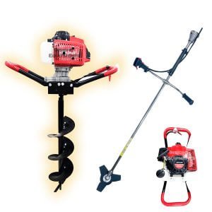 68cc 2-Stroke 2 In 1 Earth Auger And Brush Cutter With 6 Inch Bit 2 In 1 Brush Cutters Insight Agrotech